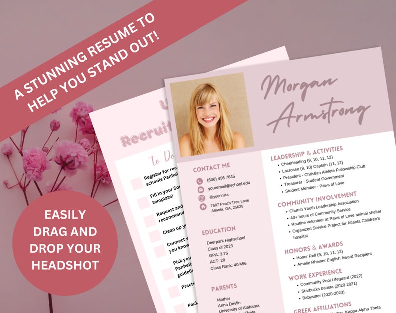 Sorority Resume Template 2023 Sorority - Il 794xN.5284524089 M0u9 