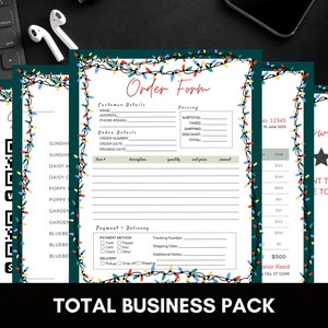 Editable Business Template Pack: Order Form, Invoice, Scan to Pay (Digital Download)