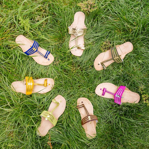Sandales indiennes colorées