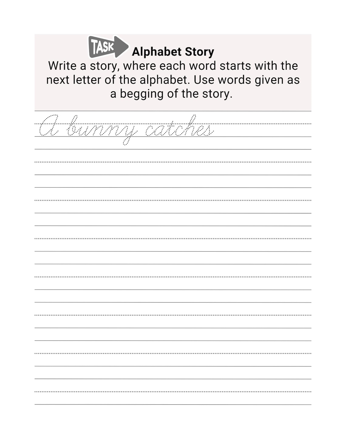 Cursive Handwriting Practice Worksheets for Teens and Adults. Tracing