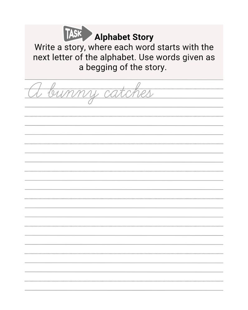 Cursive Handwriting Practice Worksheets for Teens and Adults. Tracing