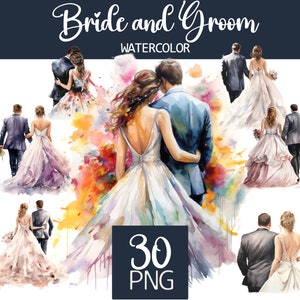 Set of 30, Bride and Groom Back Clipart, Wedding Day Clipart PNG, Marriage clipart, Just Married Clipart, Bride and Groom Png, Digital PNG