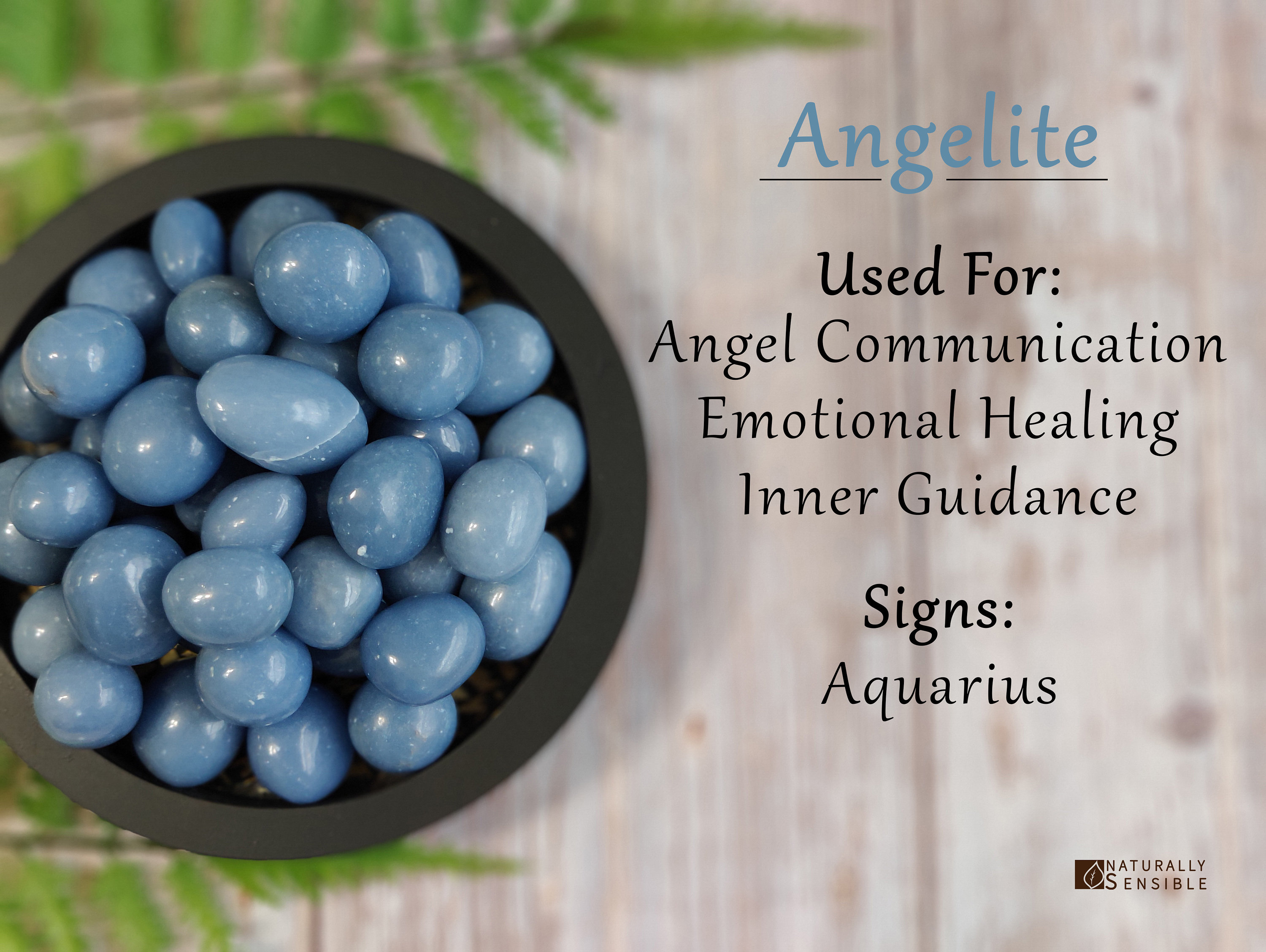 Angelite Tumbled Stone - Healing Crystal for Spirit Connection & Calm Energy