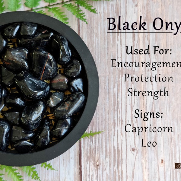 Black Onyx Tumbled Stone, Healing Gem, Protection Crystal, Energy Absorber, Negative Shield, Meditation Aid, Calming Zen Gift, Root Chakra