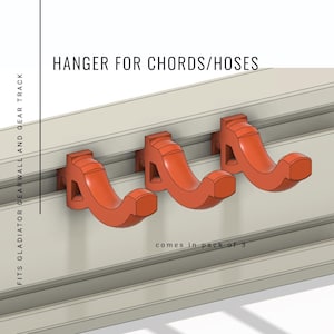 Cord Hook for Gladiator GearWall & GearTrack | 3D Printed Organizer for Extension Cords and Hoses | 3-Pack