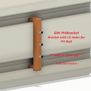 Gladiator GearWall & GearTrack Bracket | 3-Hole Mount for M4 Bolts | 3D Printed Garage Hook Adapter