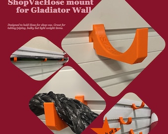 Gladiator Slat Wall Track mount to hold Shop Vac Hose