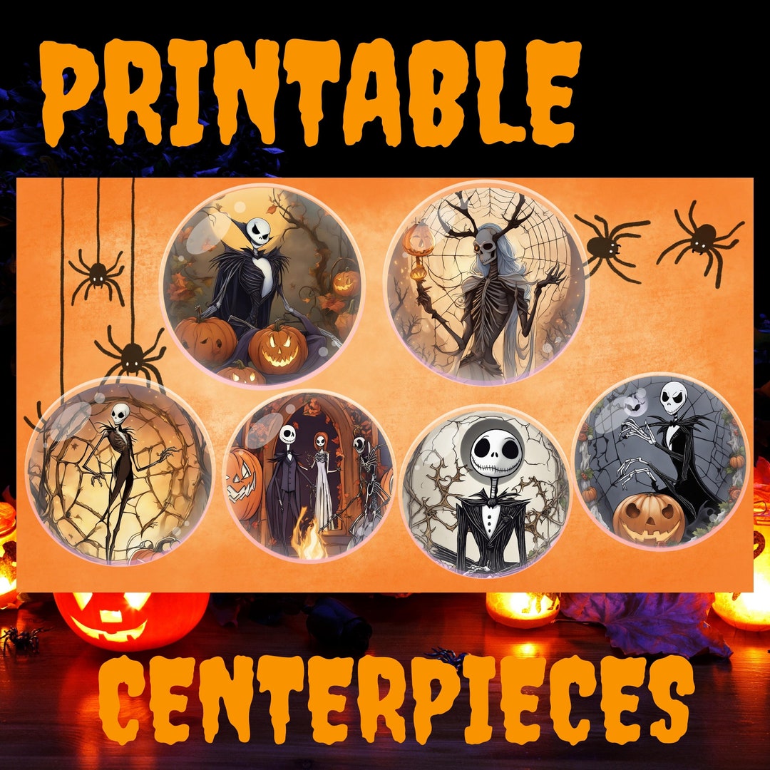 Printable Nightmare Before Christmas Centerpieces Nightmare Etsy
