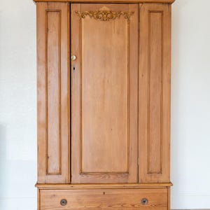 Linen Cupboard, Pine Armoire, Bedroom Storage