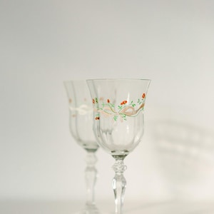 Vintage French Eternal Beau Wine Glasses | Set of 6