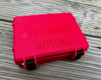 explodierende Kätzchen Kartenspiel 3D gedruckte robuste Box & Kartenhalter