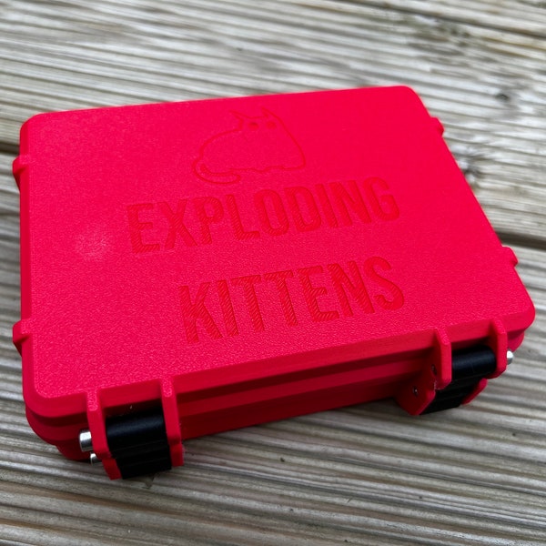 Boîte et porte-cartes robustes imprimés en 3D du jeu de cartes Exploding Kittens