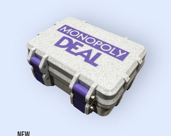 Monopoly Deal Game 3D Printed Rugged Box Embedded Logo