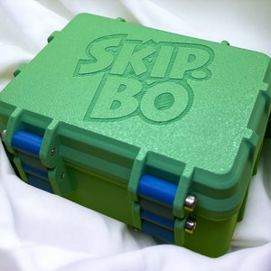 Skip Bo Card Game 3D-geprinte robuuste doos en kaarthouder