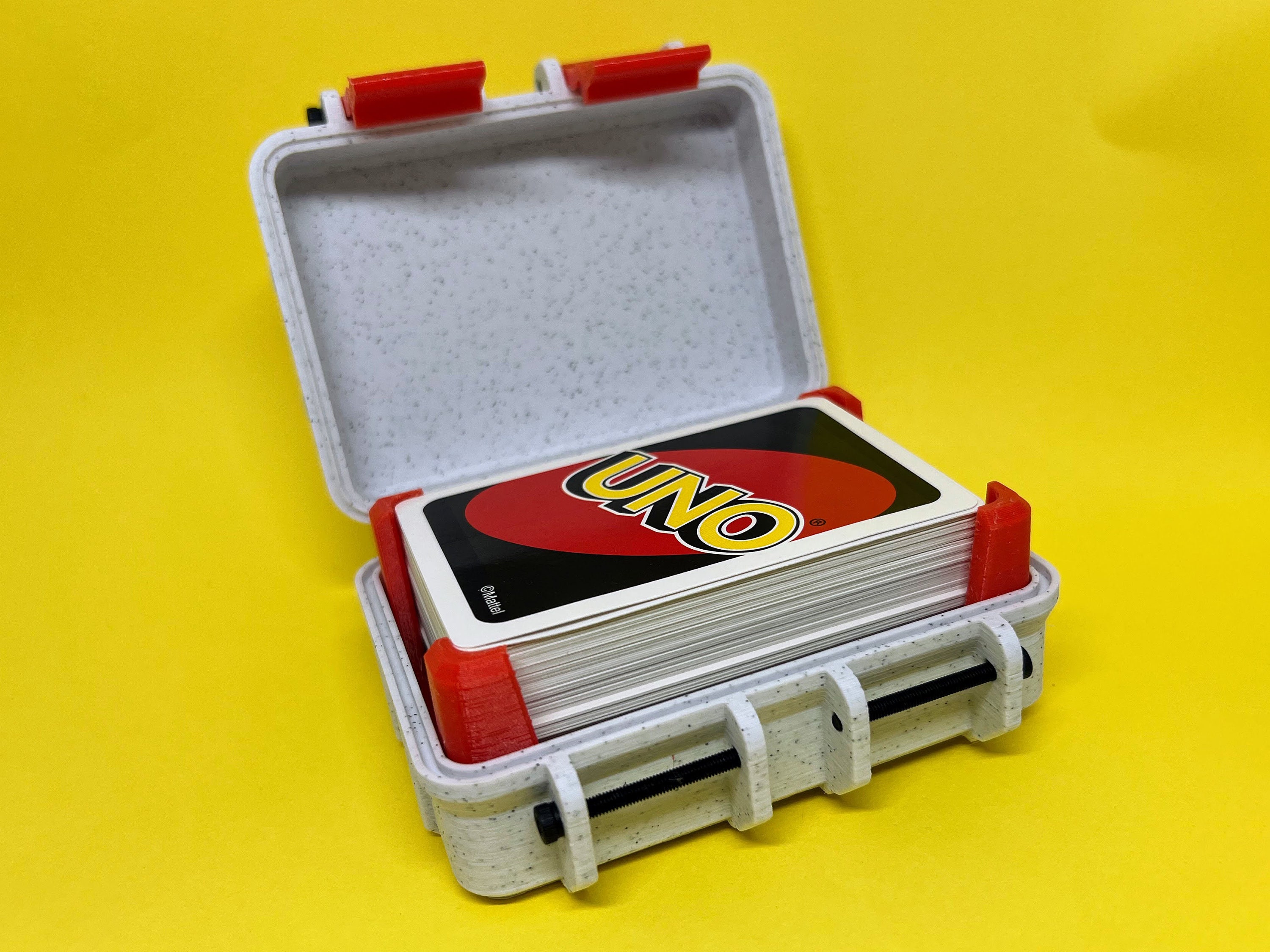 Uno Card Game 3D Printed Rugged Box & Card Holder 