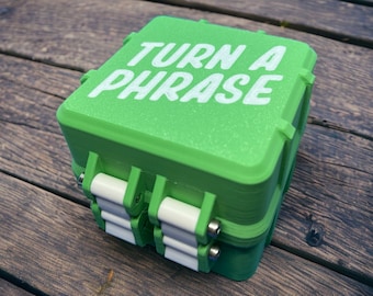 Turn a Phrase Game 3D Printed Rugged Box Embedded Logo