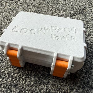 Kakkerlakpokerspel 3D-geprinte robuuste doos en kaarthouder
