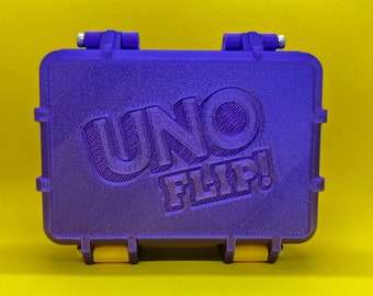 Uno Flip Kartenspiel 3D gedruckte robuste Box & Kartenhalter