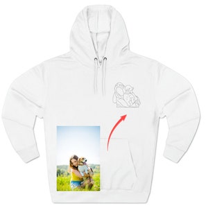 Personalize Line Art Dog Cat Photo Sweatshirt, Custom Portrait From Photo To Shirt, Outline Photo Sweatshirt, Couple Hoodie, Couple Shirt