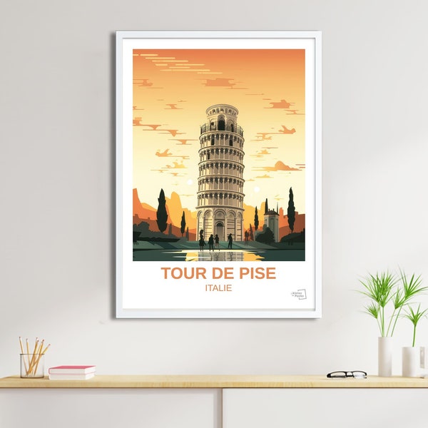 Affiche Tour de Pise - Travel Poster