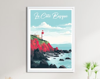 Baskische Küste Poster - Reiseposter