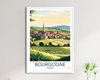 Affiche Bourgogne - Travel Poster