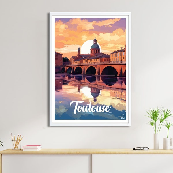 Affiche Toulouse - Travel Poster