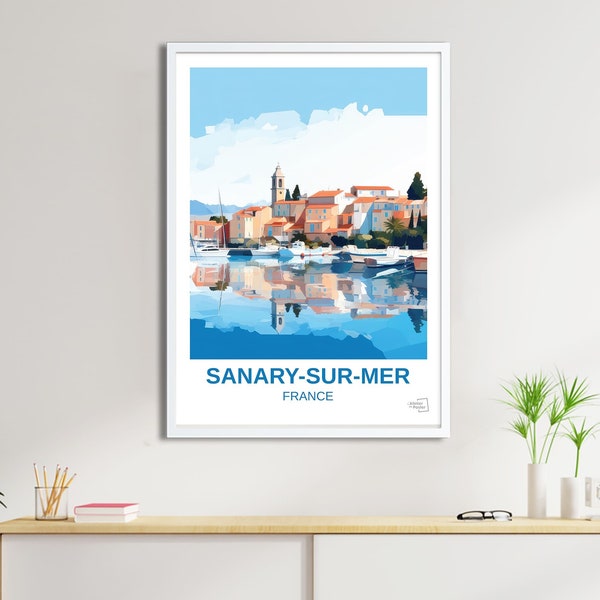 Affiche Sanary sur Mer - Travel Poster