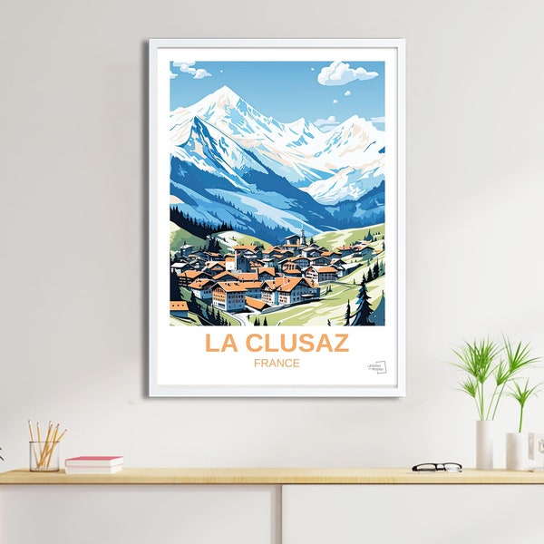 Affiche La Clusaz - Travel Poster