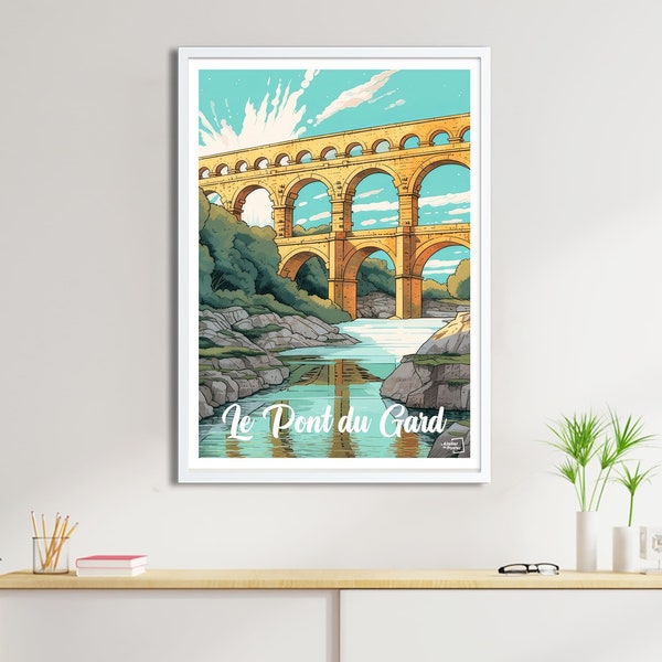 Affiche Pont du Gard - Travel Poster