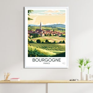 Affiche Bourgogne - Travel Poster