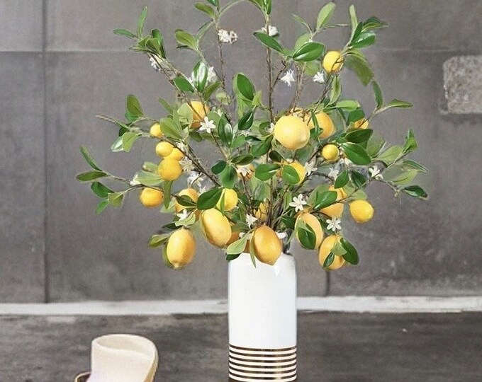 Fake Artificial Lemons Lemon Decor Kitchen Faux Fake Fruit, Lemons Organic Decoration, Faux