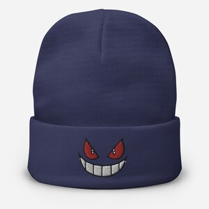 Geborduurde op Gengar geïnspireerde muts | Hoed | volwassen geschenk