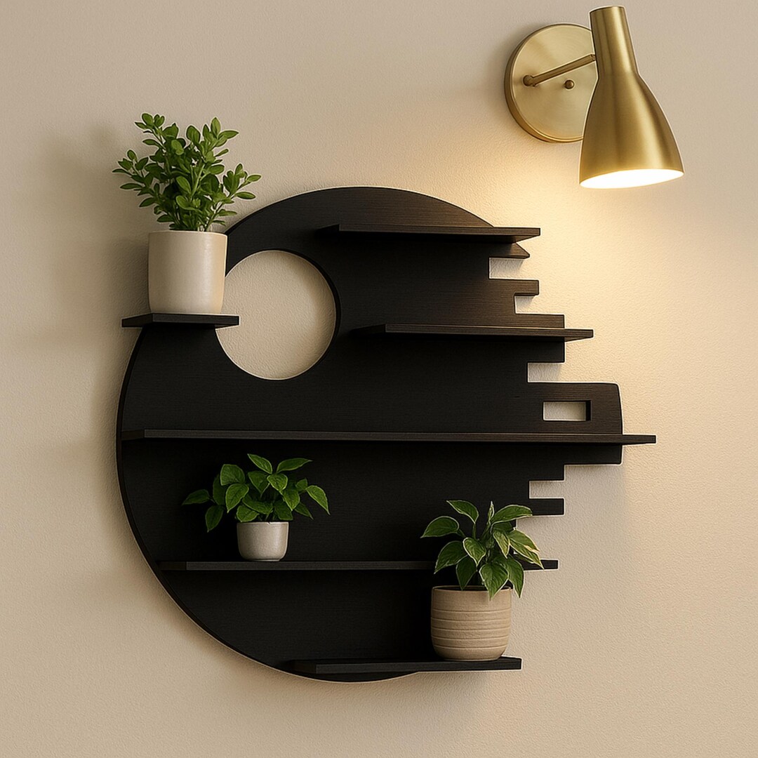 Sci-fi Battle Station Shelf | Stepped Wall Display for Collectables ...