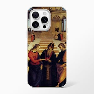 Le mariage de la Vierge coque de téléphone | Coque pour iPhone Samsung Raphael | Art religieux de la Renaissance | Cadeau de peinture sacrée | Coque DTG