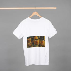 Camiseta Bert / Camiseta gráfica inspirada en Barrio Sésamo / Camiseta de dibujos animados retro DTG / Camiseta divertida con personaje de los 90 / Estilo vintage unisex