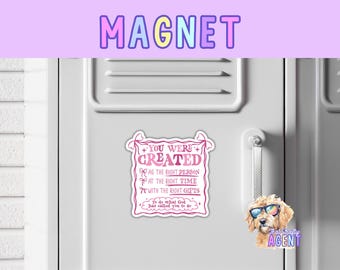 You Were Created Christian MAGNET | Handmade Product | Gift for Her | Custom Fridge Magnet | Teenage Girl Gifts | Bible Study
