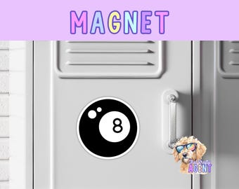 Magic 8 Ball Fridge Magnet | Cute | Handmade | Retro | Magnet | Gift | Refrigerator Magnet | Vintage