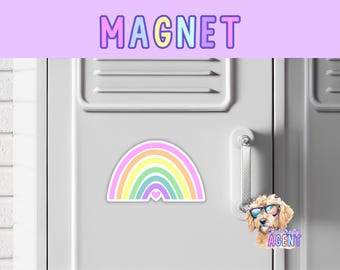 Pastel Rainbow Fridge Magnet | Cute | Handmade | Girly | Refrigerator Magnet | Gift | Magnet