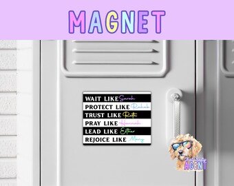 Wait Like The Women of the Bible MAGNET | Handmade Product | Gift for Her | Custom Fridge Magnet | Christian Faith Gifts | Bible Study