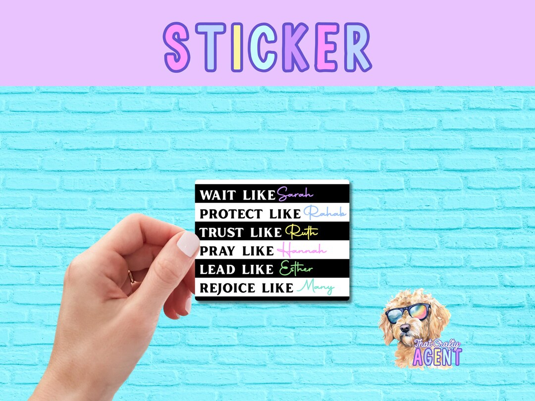 Wait Like the Women of the Bible Vinyl Sticker | Faith Jesus Christian ...