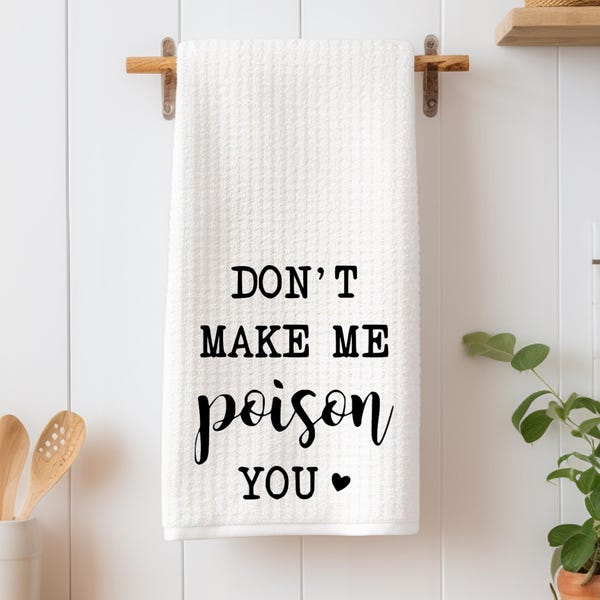 Funny Kitchen Towel Dark Humor Kitchen Decor True Crime Decor Cooking Humor Dish Cloth Drying Kitchen Novelty Accessory Home Decoration