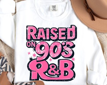 Retro 90s R&B Shirt 90s Kid Apparel Nostalgic Apparel Collection Vintage Style Casual Wear Pink Throwback Graphic Tee Trendy Outfit 90s