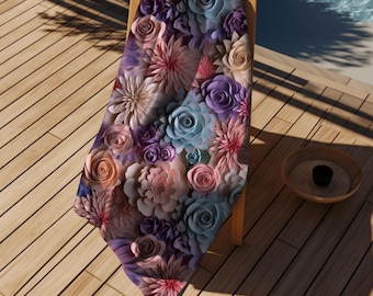 Large Vacation Blanket Beach Essential Summer Item Pool Accessory Sand Mat Outdoor Decor Beach Towel Cotton Blend Swimming Gear Travel Mat