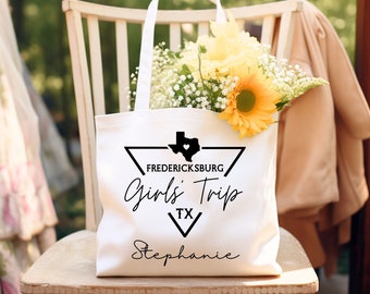 Fredericksburg TX Tote Bag Austin TX Travel Totes Wine Bag Girls Trip Totes Bachelorette Fredericksburg Tote Bag Bridesmaids Handbag Wine