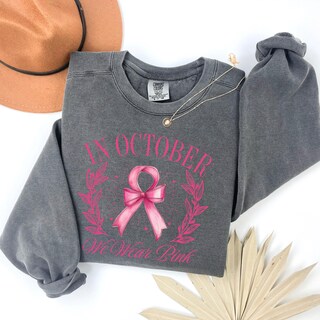 Felpa Donna Per La Consapevolezza Del Cancro Al Seno SFHFY – Nastro Rosa, Scritte 'We Fight Together', Morbida