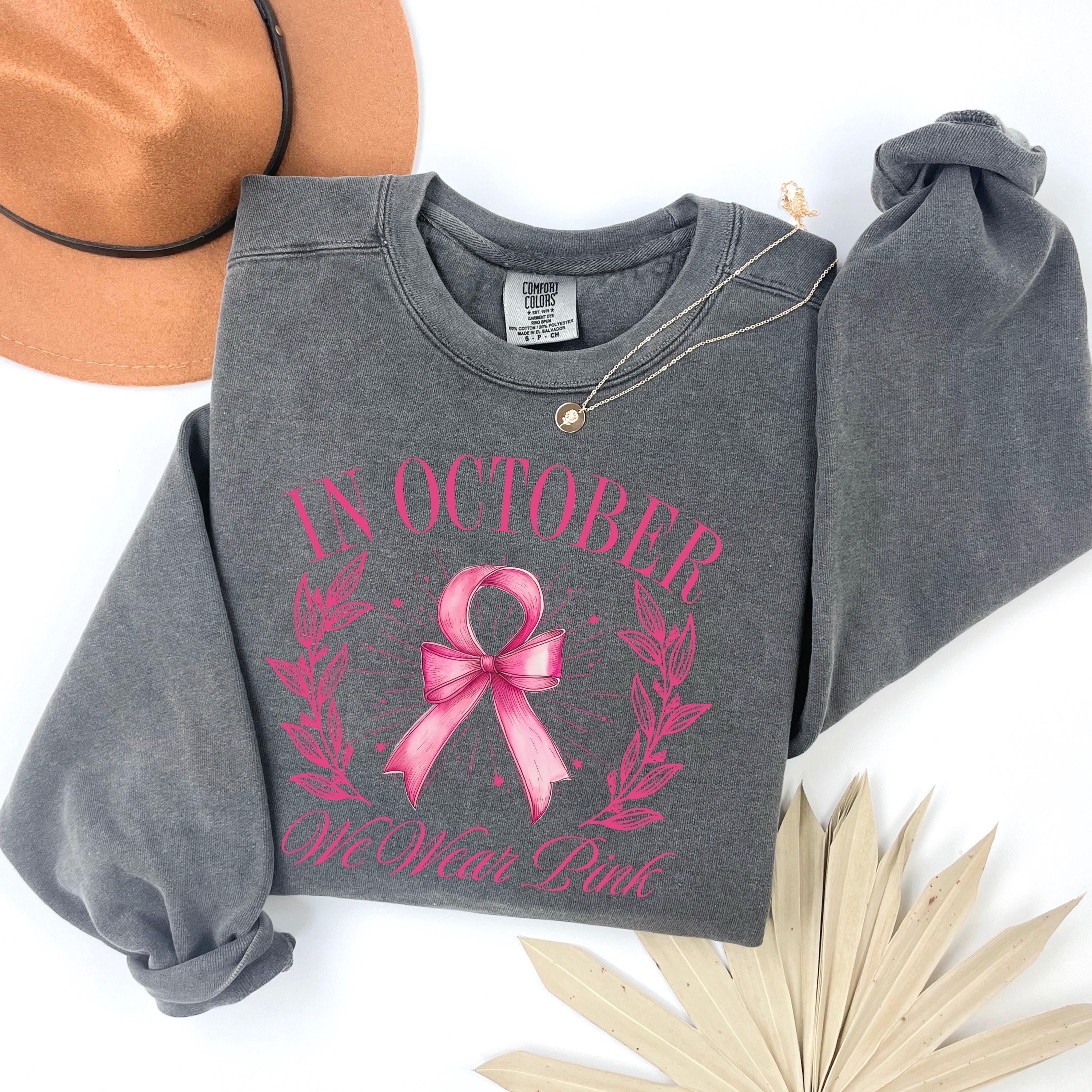 Felpa Donna Per La Consapevolezza Del Cancro Al Seno SFHFY – Nastro Rosa, Scritte 'We Fight Together', Morbida