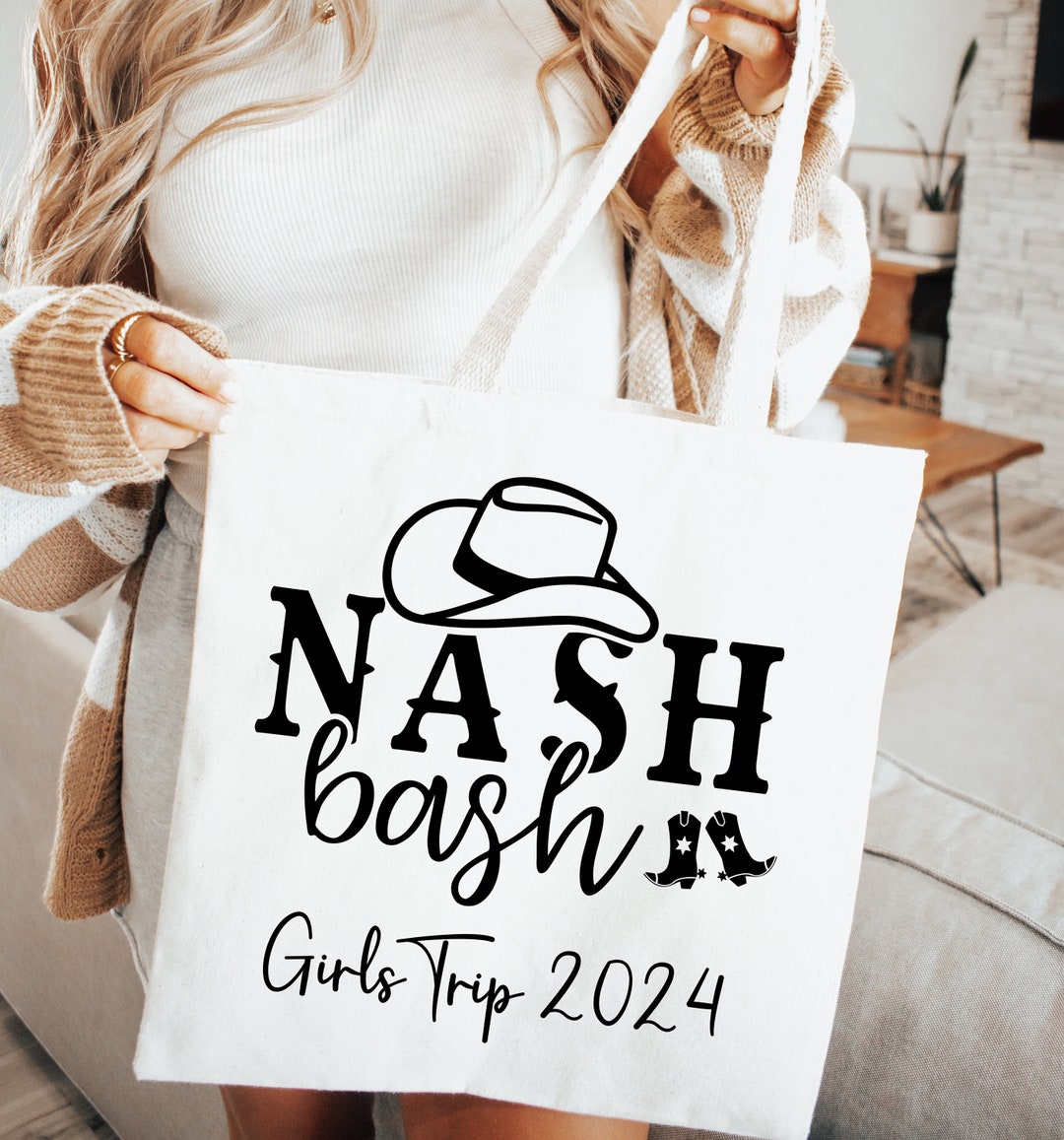 Nashville Bachelorette Tote Bag Personalized Name Tote Cowgirl ...