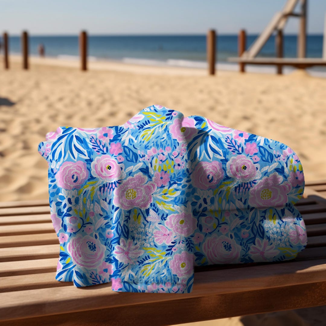 Coral Bloom Beach Towel