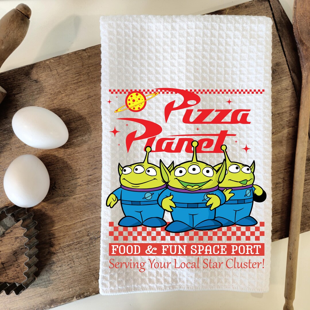 Toy Story Kitchen Dish Towel Pizza Planet Alien Disney Kitchen Decor ...